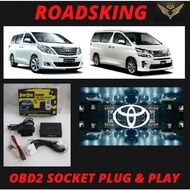 CAR ALARM OBD2 TOYOTA VELLFIRE ALPHARD 08~14 ANH20 WITH SHOCK SENSOR [ ORIGINAL REMOTE PAKAI BALIK ]