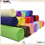 ALMA Flower Wrapping Bouquet Paper, DIY Production material paper Crepe Paper, Handmade flowers Thickened wrinkled paper Packing Material