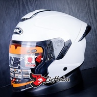 INK HELMET TERRA 2 SOLID | WHITE GLOSSY | TERRA2 DOUBLE VISOR