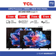 [FREE SHIPPING + 3 GIFT] TCL 55 65 Inch 4K UHD HDR MEMC Google TV 55P6K 65P6K