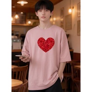 2X603 Lelaki Baju T Shirt Men Tshirt   Korean Style Plus Size T-shirts Tops Tshirt Clothes Round Nec