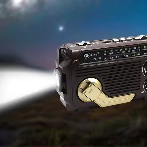 Solar Powered Hand Cranked Radio Multifunctional Radio Amplitude Modulation Radio FM/AM/SW Radio Eme
