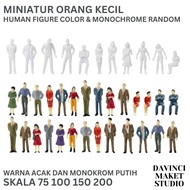 (Unit) Miniature People Scale 200 150 100 75 50 Small Diorama Model - Human Figure White Human