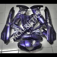 MODENAS DINAMIK 120_AIRBRUSH PURPLE BLACK COVERSET_SILVER HAYABUSA STICKER_HLD