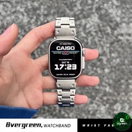 AG Stainless Steel Strap for iWatch Ultra 2 49mm 45mm 44mm Watchband G-Shock Style Full Metal Replac
