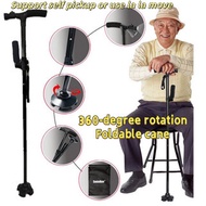 360 Pivot Foldable Walking Stick 1pc Pro Light Weight Crutch Sport Injury Cane Mobility Aid Tongkat 