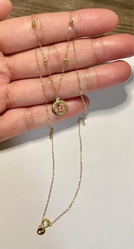 PAWNABLE 18K Saudi Gold Circle with Ball Necklace ✨