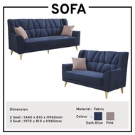 2+3 Seater Fabric Dark Blue Sofa Fabric Sofa Cushion Sofa