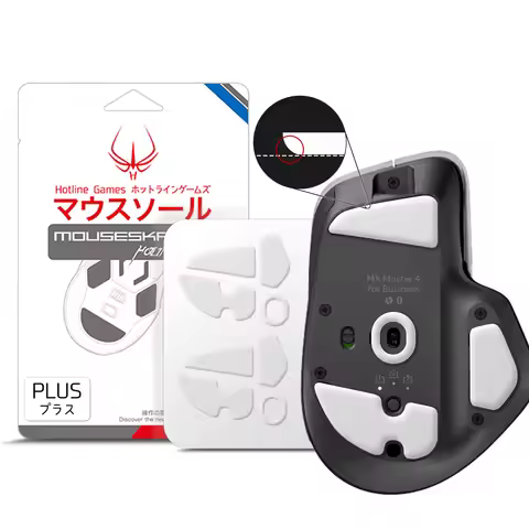 Hotline Games 3.0 Plus Mouse Skates for Logitech MX Master 4 Wireless Gaming Mouse, 2Sets Mouse Feet