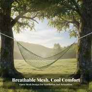 Mesh Bed Swing Bed, Adult Outdoor, Thickened Nylon Rope, Breathable, Camping