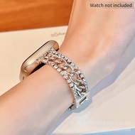 表带watch strap适用于苹果表带时尚链条双边钻iwatch手表带S10 S11表带三星新品25.12.17