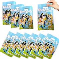 1set/10pcs New Bluey Birthday Party Supplies Gift Bag Combination Barbie Cartoon Animal Aluminum Fil
