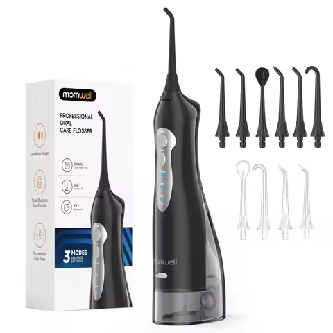 Water Floss D52 Portable Water Flosser USB Rechargeable Oral Water Jet Floss Tooth Pick 4 Jet Tip 30