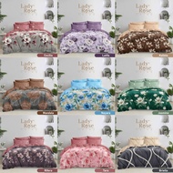 Bed cover set lady rose ukuran 160x200 tinggi 30cm - bedcover queen size no. 2