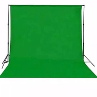 HIJAU Plain Green studio photo Background size 3mx6m Green screen