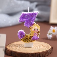 Leak Picking Baby 6 Years old candle Frozen Merchandise Princess Style Creative Number Birthday cand