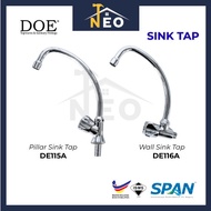 DOE Pillar Sink Tap / Wall Sink Tap (DE115A / DE116A) Bathroom Kitchen Faucet SIRIM APPROVED