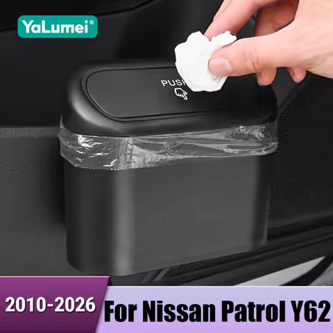 2Pcs Car Seat Back Garbage Bin Accessories For Nissan Patrol Y62 2010-2016 2017 2018 2019 2020 2021 