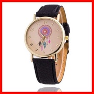 ▱ ◩  ⏜ Philippines no.1 Geneva Dream Catcher Leather Wrist Watch