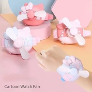 Kitty Mini Fan Watch Wrist Fan USB Rechargeable Fan for Kids Indoor Outdoor Watch Fan