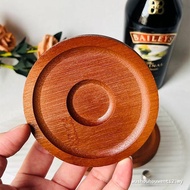 [FREE SHIPPING] Walnut Color Coaster Rotating Coaster Influencer Rotating Tumbler Cup Holder Househo