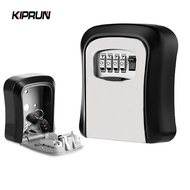 KIPRUN Key Lock Box, 4 Digit Combination Key Storage Lock Box, Wall Mounted Key Safe Box, 5 Keys Cap