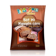 Mama's Choice Whole Bran Flour 500g Pack Used As Healthy Bread, Eatclean Flour 100% Wheat Loss