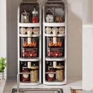 2/3/4 Tier Plastic Slim Storage Cabinet, Next to Toilet Storage Slim, Multifunctional Floor Cabinet 