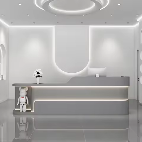 Japanese Style Clothing Store Reception Desks Beauty Salon Simplicity Reception Desks Designer Offic