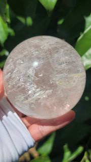 馬達加斯加骸骨水晶球白水晶球#84mm/858g #MGE0232