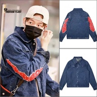 เสื้อแจ็คเก็ตยีนส์ทรงหลวม 24SS KAPITAL ปักลายกระดูกหนัก 2 ด้าน ทรงหลวม แขนยาว ทรงหลวม ทรงหลวม ทรงหลว