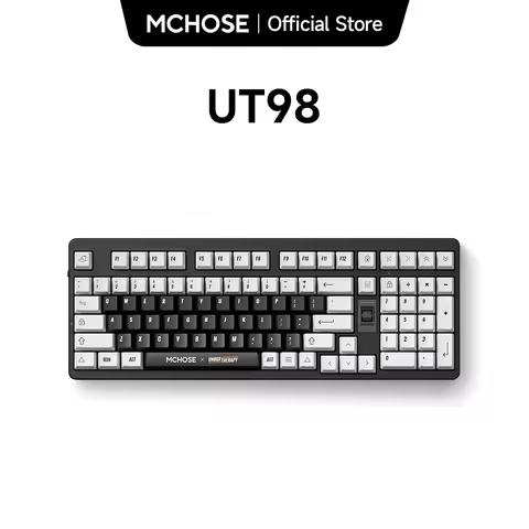 MCHOSE x Unbox Therapy - UT98 Mechanical Keyboard Wireless Quiet Offices KeyboardRGB Backlit Customi
