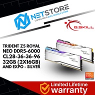 G.SKILL TRIDENT Z5 ROYAL NEO DDR5-6000 CL28-36-36-96 32GB (2X16GB) AMD EXPO - SILVER - F5-6000J2836G