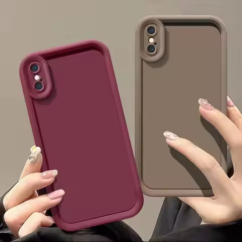 For iphone X Case iphone XR Phone Case Iphone XS XS Max Cover X XS XR XP Simple Solid Color Ultrathi
