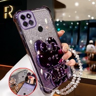 Case for Realme C21Y REALME C25Y REALME C21  Sparkling Pink Phone Case Shockproof  Rabbit makeup mir
