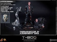 SPECIAL EDITION HOTTOYS DX13 未來戰士 Terminator T2 T-800 BATTLE DAMAGED VERSION 開封內全新