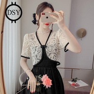 White and Black Embroidered Silk Lace Bolero - Filipiniana-Inspired Top for Women