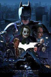 正版 黑暗騎士 THE DARK KNIGHT 蝙蝠俠 小丑 電影海報 全新 絕版 諾蘭 DC JOKER BATMAN