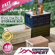 55 / 30 Liter Foldable Storage Box Wooden Lid Box Home Camping Storage Organizer Kotak Simpanan Bole