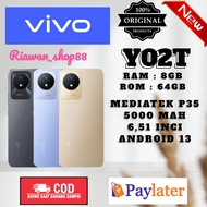 HP VIVO Y02T  RAM 8GB (4+4GB)/64GB, ANDROID 13 ,5000 MAH GARANSI RESMI 1TAHUN