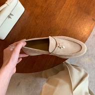 Women's Flat Soled LP Tassel Lock Loafers - Sheepskin Casual Shoes