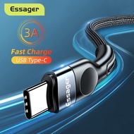 Essager 3A สายชาร์จ Type C Fast Charging Charger For Oppo Vivo Samsung Xiaomi Huawei p30 USB-C USB C Data Wire Cord Mobile Phone USBC Type-C Cable 0.5m1m2m