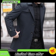 High Quality Jaket Lelaki Quality Cotton New 2024 Spring and Autumn Men's Trench Coat Mid-length Mid