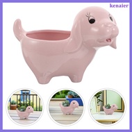 Decor Ceramic Flower Pot Cactus Planter Puppy Flowerpot 16.00X11.20X9.00CM kenaier