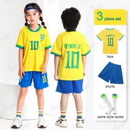 3Pcs/Football Jersey for Kids Good Quality Neymar Kids Football Jersey Setwear