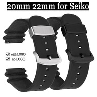20mm Soft Silicone Strap Quick Release Watch Bracelet for Seiko No.5 for Seiko SKX007 SKX009 with Logo Metal Keeper Waterproof Diving Watch Band