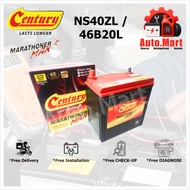 Bateri Kereta / Car Battery - Century Marathoner Max - MF - NS40ZL / 46B20L