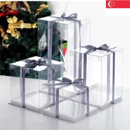 [🇸🇬] (6 - 18 inch) Transparent Cake Box Gift Box Wedding Cake Boxes Tall High Cake Box