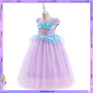 ❤️Girls Princess Cosplay Mermaid Cinderella Rapunzel pakaian kanak-kanak kostum pakaian mewah mewah 