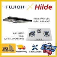 HB-22883SS Hilde Gas Cooker Hob/ FR-MS1990R-GBK Fujioh Hood HYBRID COMBO